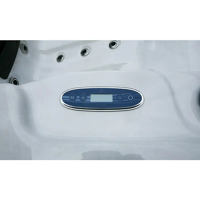 Home Deluxe Außen-Whirlpool White Marble - 210 x 160 x 85 cm, 570 l, Weiß/Schwarz, Geeignet für: 3 Personen, Ohne Treppe - Detailaufnahme