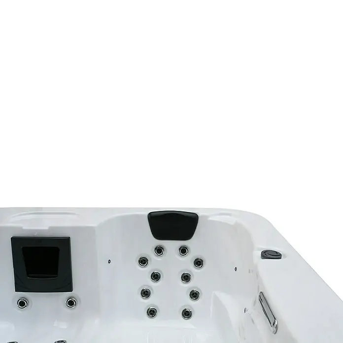 Home Deluxe Außen-Whirlpool White Marble - 210 x 160 x 85 cm, 570 l, Weiß/Schwarz, Geeignet für: 3 Personen, Ohne Treppe - Detailaufnahme