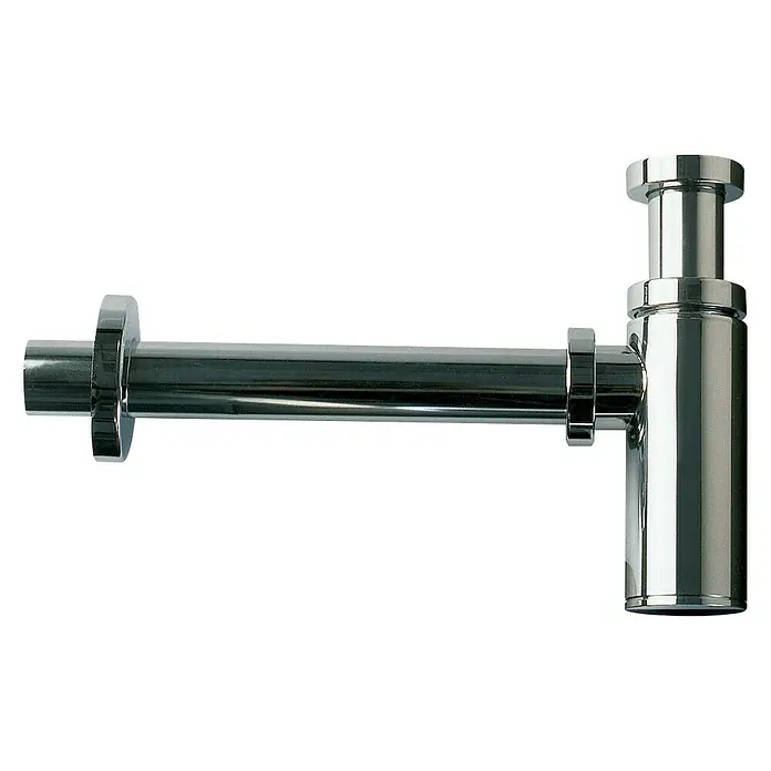 Sifón de botella cilíndrico - 1¼'', Cromo - Vista angular