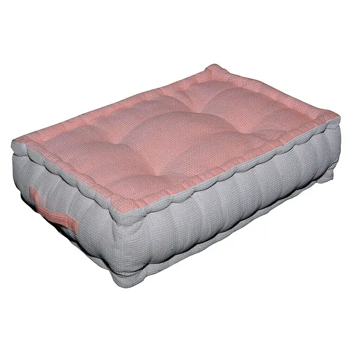 Cojín para respaldo palet - 60 x 40 cm, Coral, 100% algodón - Vista angular