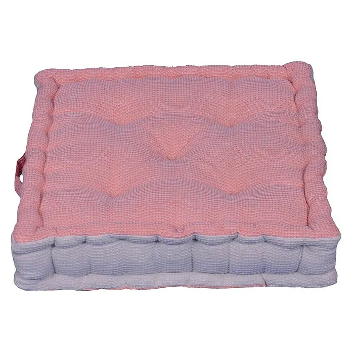 Cojín de suelo - 45 x 45 cm, Coral, 100% algodón - Vista angular