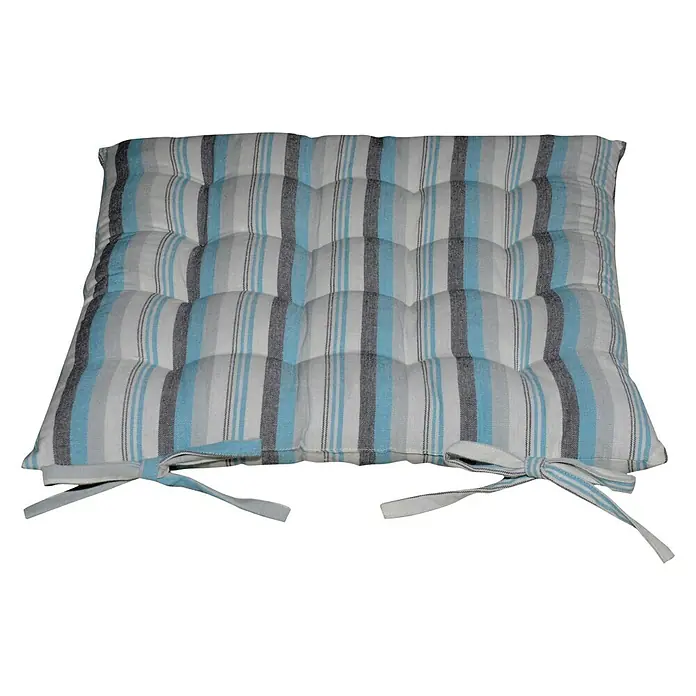 Cojín para silla Summer - 45 x 45 cm, Azul, 100% algodón - Vista angular