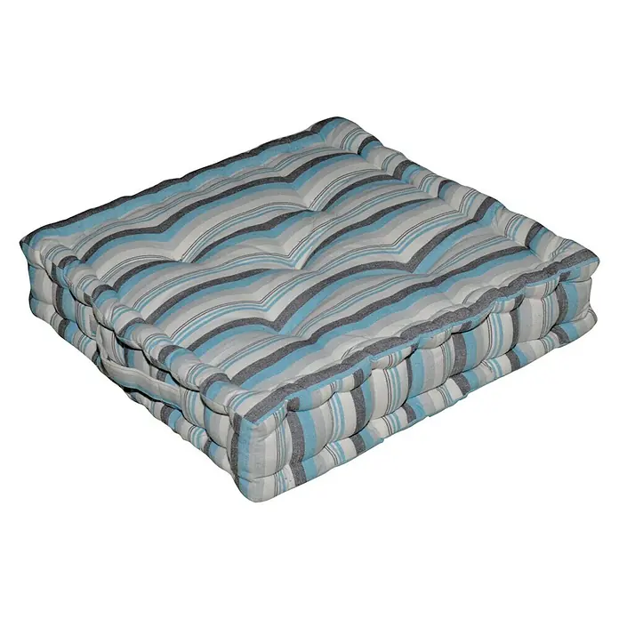 Cojín de suelo Summer - 45 x 45 cm, Azul, 100% algodón - Vista angular