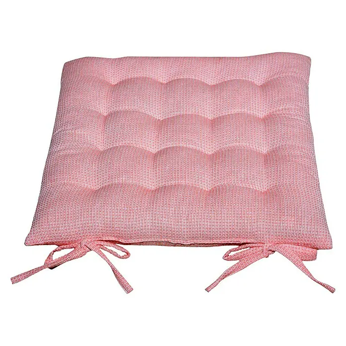 Cojín para silla - 45 x 45 cm, Coral, 100% algodón - Vista angular