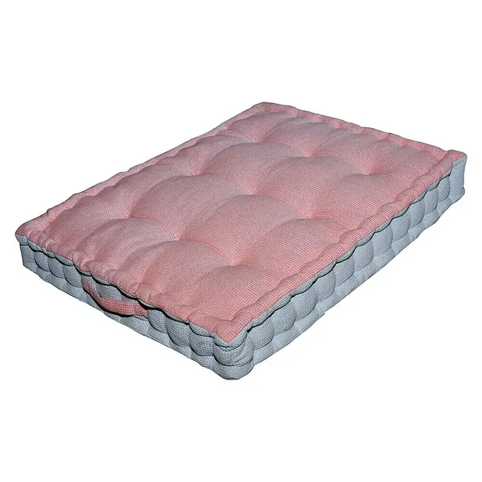Cojín para asiento - 80 x 60 cm, Coral, 100% algodón - Vista angular