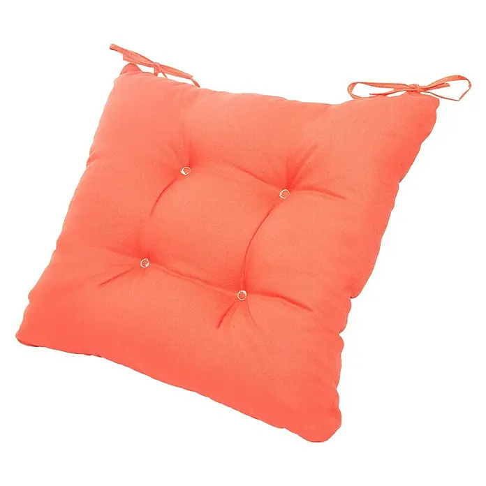 Cojín para silla Versalles - Coral, 40 x 40 cm, 100% algodón - Vista angular