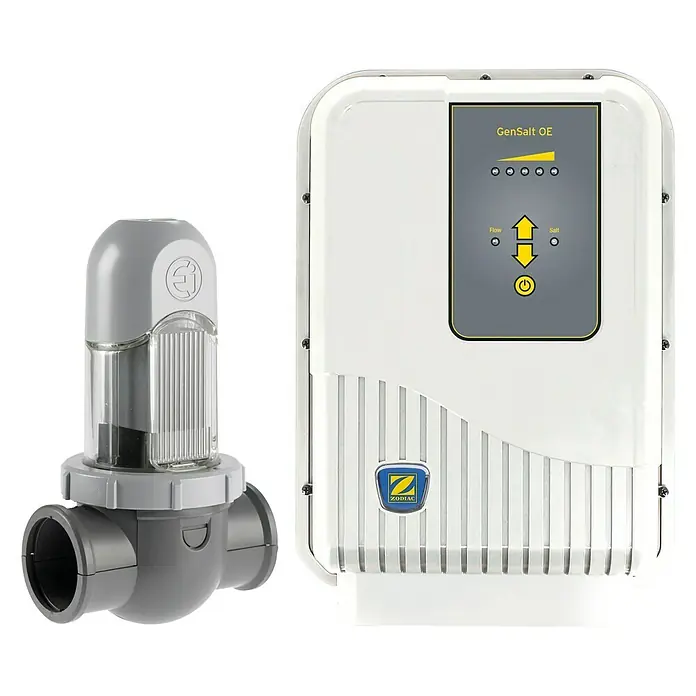 Zodiac Clorador salino Gensalt OE 25 - Potencia de filtración: 5 m³/h - Vista frontal