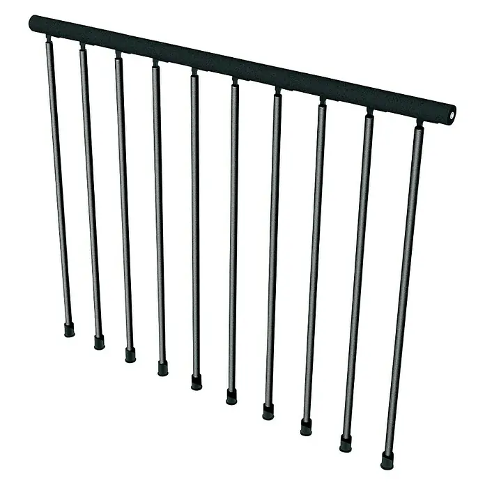 Fontanot Balaustrada Civik - Largo: 120 cm, Color metal: Negro, Color pasamanos: Negro - Vista angular