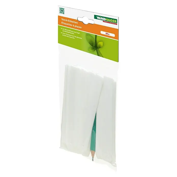 Windhager Stecketiketten - 50 Stk. - Diagonale Ansicht