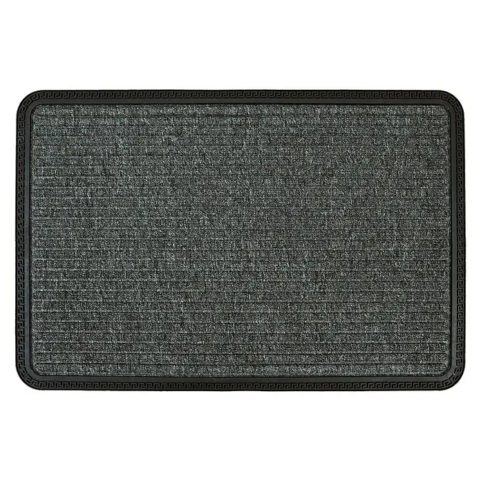 Astra Fußmatte Border Star - Anthrazit, 50 x 80 cm, 70 % Polypropylen, 30 % Gummi - Ansicht von oben