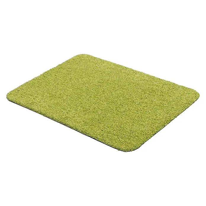 Astra Schmutzfangmatte entra SAUGSTARK - Uni, Grün, 75 x 130 cm, Material Nutzschicht: 100 % Baumwolle - Diagonale Ansicht