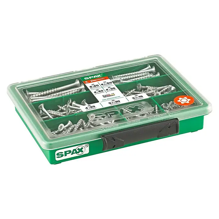 Spax Mehrzweckschrauben-Sortiment S - 245 -tlg. - Diagonale Ansicht