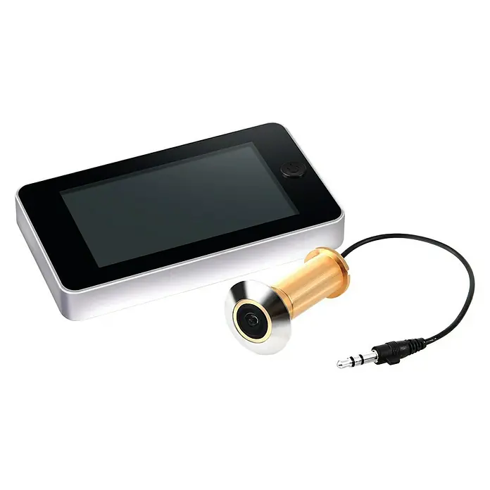 Digitaler Türspion - Türstärke: 38 mm - 110 mm, Einbaumaß: 14 mm Türbohrungen, Bildschirmtyp: TFT-Bildschirm - Diagonale Ansicht