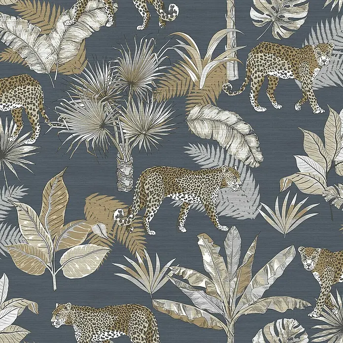 Papel pintado Tropical tigres - Motivo decorativo, 10 x 0,53 m - Primer plano