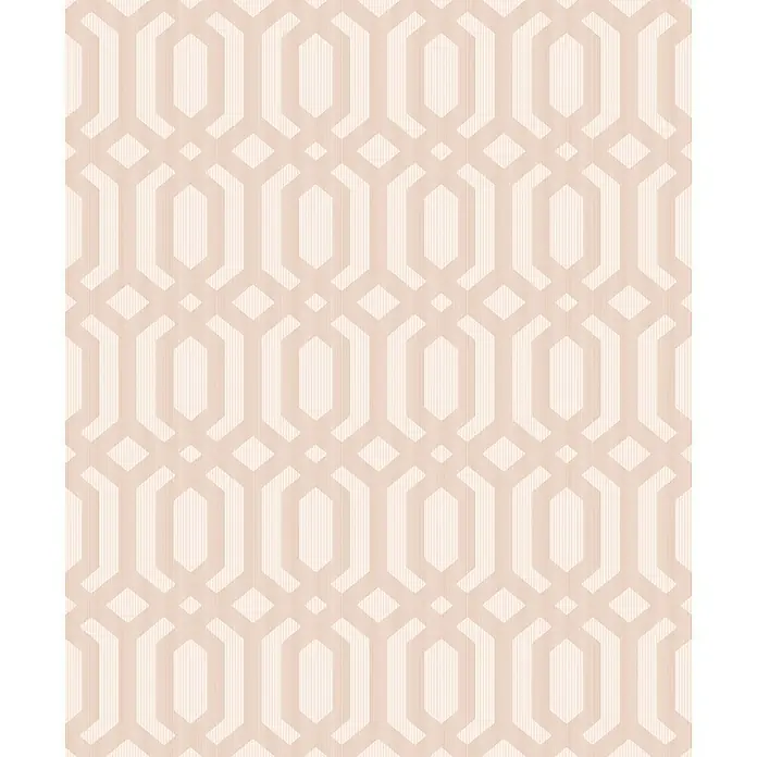 Papel pintado Geométrico - Rosa, Gráfico, 10 x 0,53 m - Primer plano
