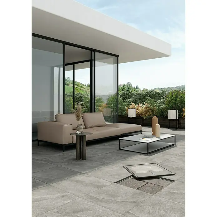 Feinsteinzeugfliese Click & Go Ardesia - 60 x 60 cm, Grau - Stimmungsaufnahme