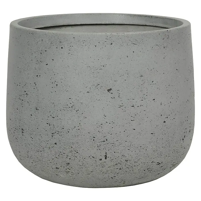 Pflanztopf Monza - Außenmaß (Ø x H): 34 x 29 cm, Kunststoff, Grau - Vorderansicht