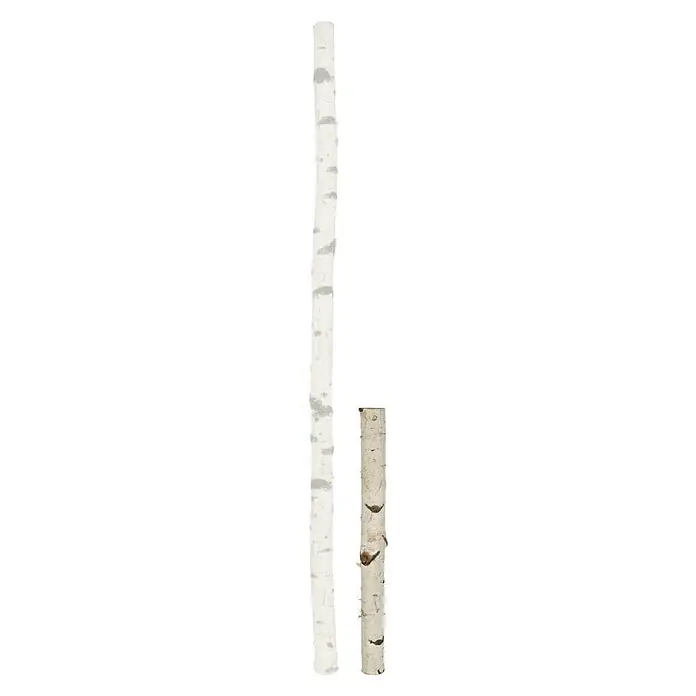 Birkenhalbstamm - 0,8 m, Durchmesser: 5 cm - 10 cm, Unbehandelt - Vorderansicht