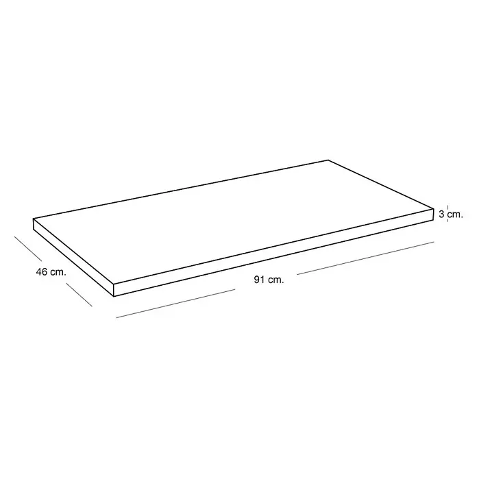 Encimera para lavabo Top - L x An x Al: 46 x 91 x 3 cm, Nebraska