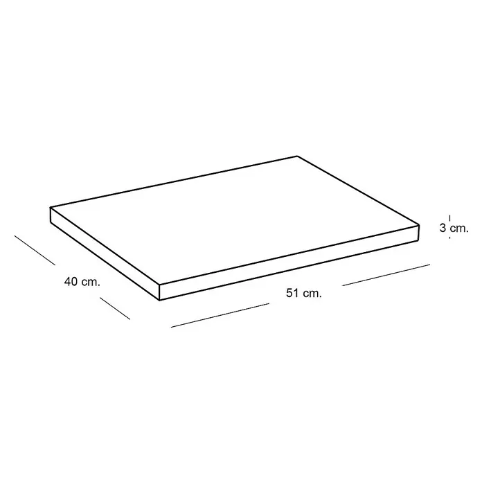 Encimera para lavabo Top - L x An x Al: 40 x 51 x 3 cm, Nebraska