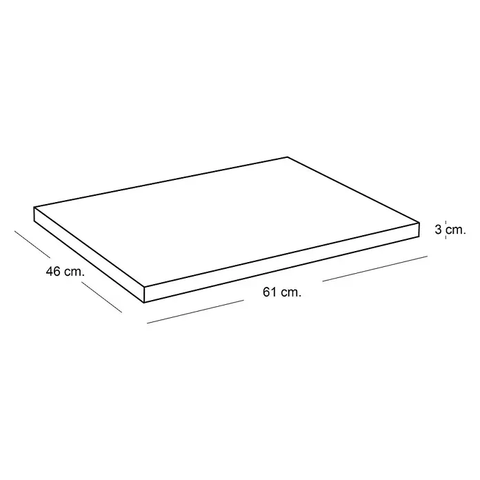 Encimera para lavabo Top - L x An x Al: 46 x 61 x 3 cm, Nebraska