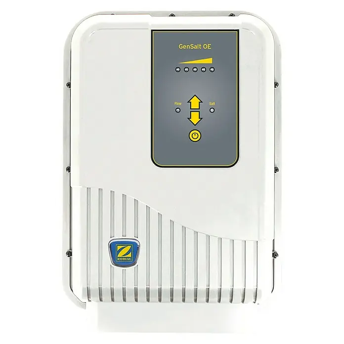 Zodiac Clorador salino Gensalt OE 25 - Potencia de filtración: 5 m³/h - Vista frontal