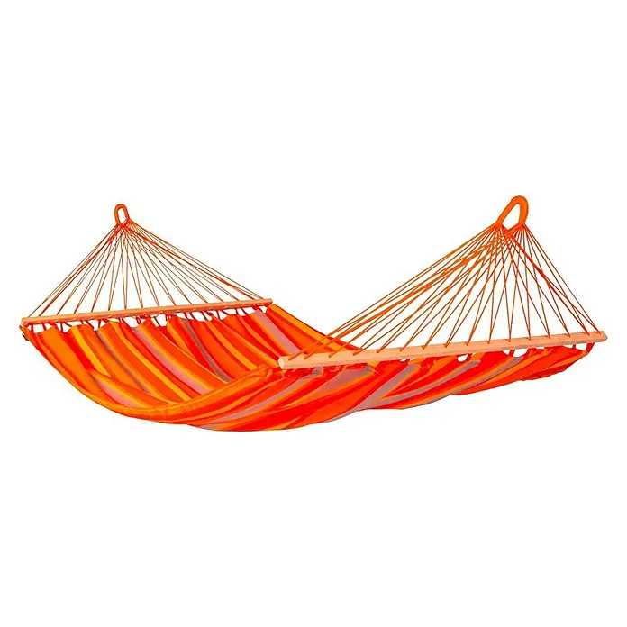Hamaca colgante doble Alisio Toucan - L x An: 350 x 160 cm, Naranja, Amarillo - Vista angular