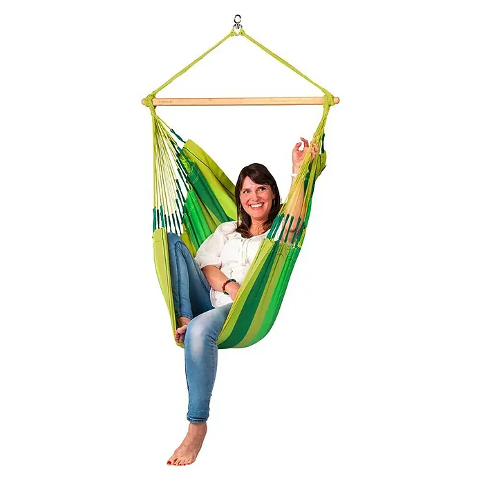 Hamaca familiar Habana Jungle - L x An: 140 x 105 cm, Verde - Producto en uso