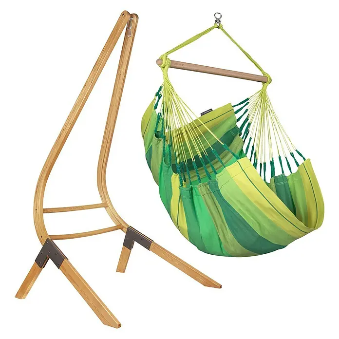 Hamaca familiar Habana Jungle - L x An: 140 x 105 cm, Verde - Vista angular