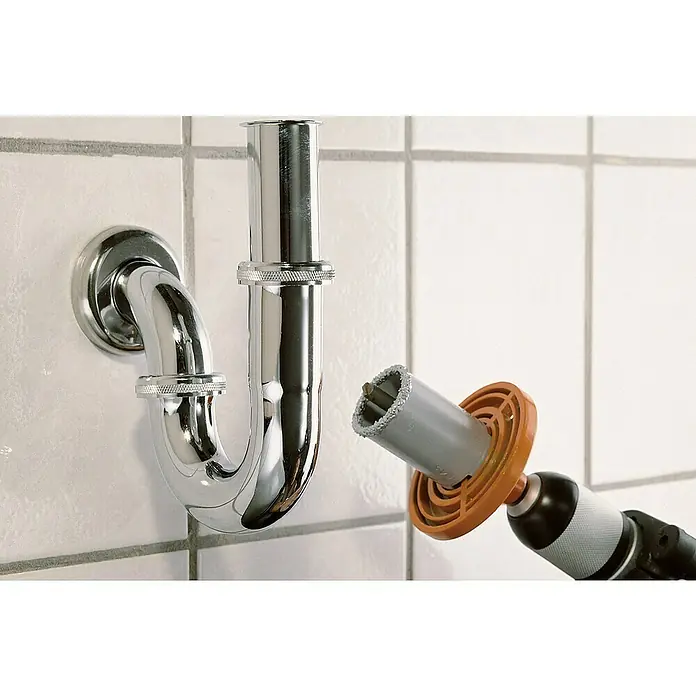 Wolfcraft Hohlbohrkronen-Set - 7 -tlg., Arbeitsdurchmesser: 33 mm - 83 mm, Schnitttiefe: 55 mm - Anwendungsbeispiel