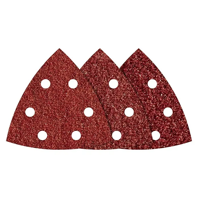 Alpha Tools Delta-Haftschleifscheiben - Körnung: 60/80/120, 15 -tlg. - Vorderansicht