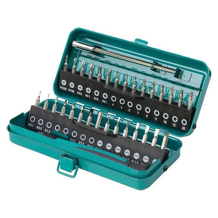 Wolfcraft Mikro bit készlet - 32 részes, Alkalmas: Munkavégzés nehezen elérhető helyeken - Szögletes nézet