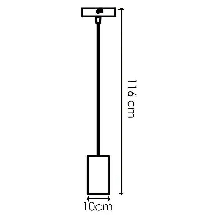 Home Sweet Home Pendelleuchte rund Billy - Ø x H: 100 mm x 116 cm - Skizze