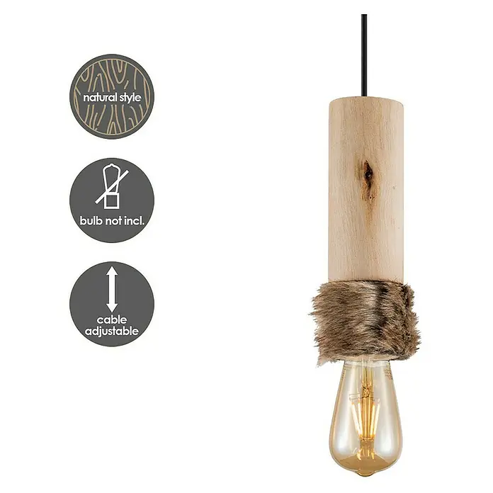 Home Sweet Home Pendelleuchte Furdy - Höhe: 130 cm - Informationsansicht