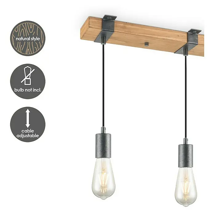 Home Sweet Home Pendelleuchte Delton - L x B x H: 57 x 14 x 140 cm, Anzahl Leuchtmittel: 3 Stk.