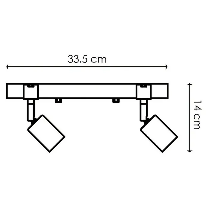 Home Sweet Home Deckenleuchte Denton - 10 W, L x B x H: 33,5 x 9 x 14 cm, E27 - Skizze