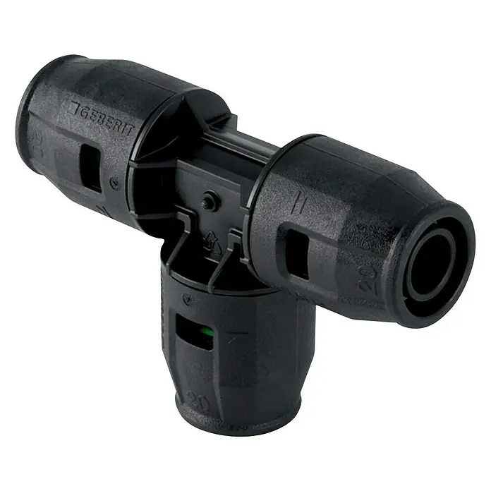 Geberit Pushfit Steck-T-Stück - Durchmesser: 25 mm - Diagonale Ansicht