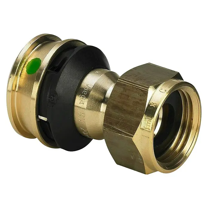Viega Raxofix Press-Anschlussverschraubung - Durchmesser: 20 mm, Innengewinde: ½″ - Diagonale Ansicht