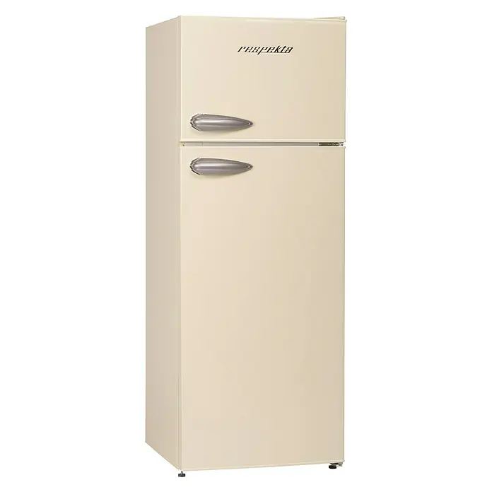 Respekta Kühl-Gefrierkombination Vintage KS 144 VC - Nutzinhalt Gesamt: 213 l, 57 x 54 x 144 cm, Cream - Vorderansicht