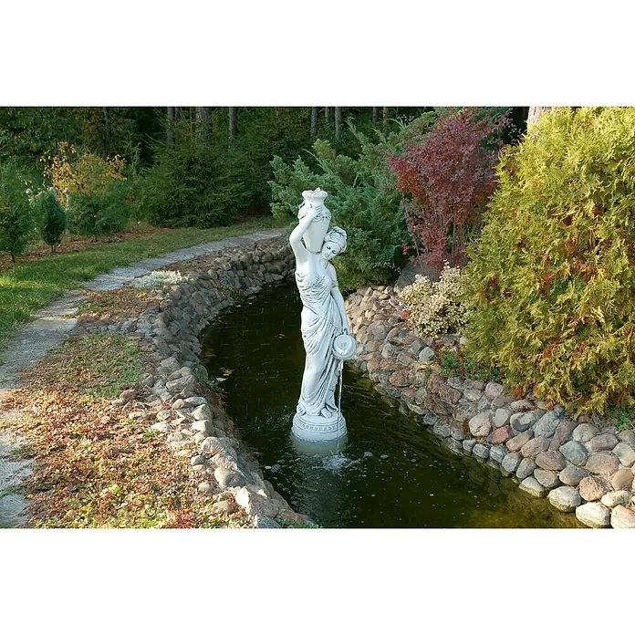 Dekofigur Noelia - Ø x H: 30 x 135 cm, Weiß, Stein - Stimmungsaufnahme