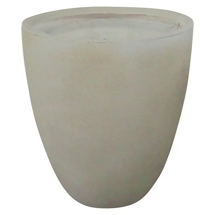 Pflanztopf Karlshamn - Außenmaß (Ø x H): 44 x 46,5 cm, Keramik, Creme - Vorderansicht
