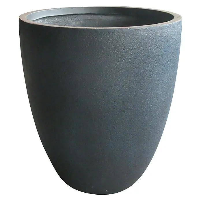 Pflanztopf Karlshamn - Außenmaß (Ø x H): 52,5 x 56 cm, Keramik, Anthrazit - Vorderansicht