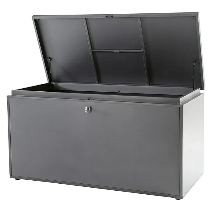 Sunfun Kissenbox - L x B x H: 160 x 72 x 80 cm, Anthrazit - Diagonale Ansicht