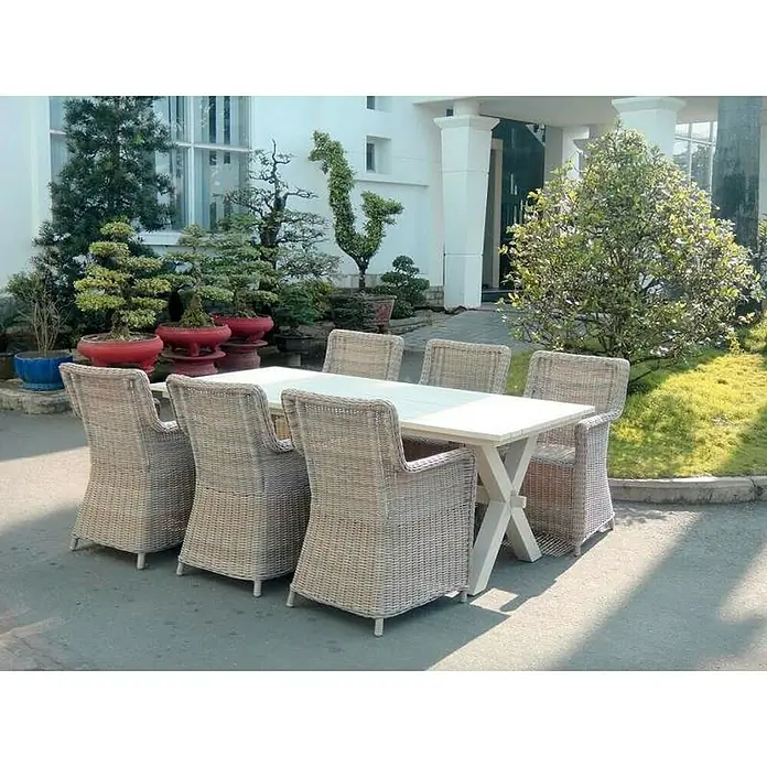Set lounge namještaja - 6 kom, Akacija, Bež boje - Živopisni prikaz