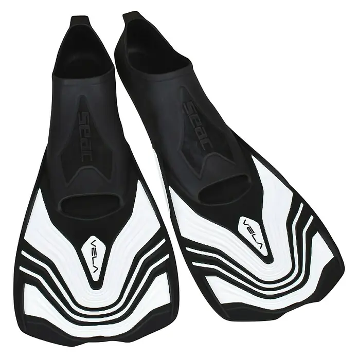 Seac Sub Aletas de buceo Vela - Talla de pie: 32/33, Blanco - Vista angular