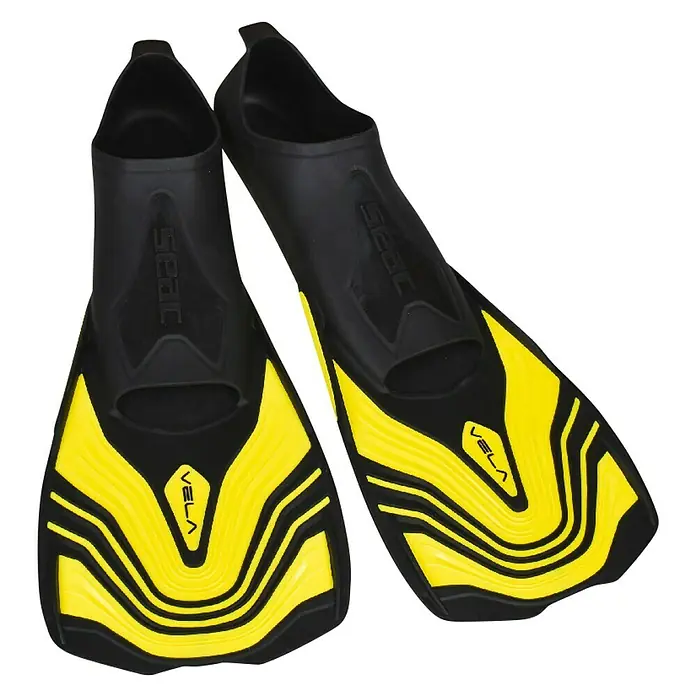 Seac Sub Aletas de buceo Vela - Talla de pie: 40/41, Amarillo - Vista angular