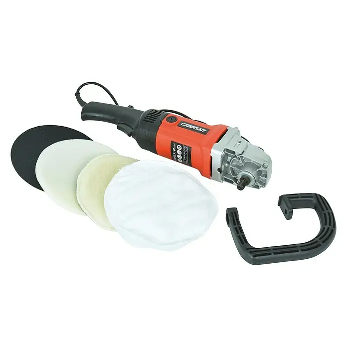Carpoint Haakse polijstmachine - 1.200 W, 600 tpm - 3.000 tpm, Diameter polijstschijf: 180 mm - Diagonaal zicht
