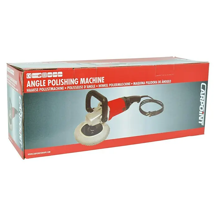Carpoint Haakse polijstmachine - 1.200 W, 600 tpm - 3.000 tpm, Diameter polijstschijf: 180 mm - Diagonaal zicht