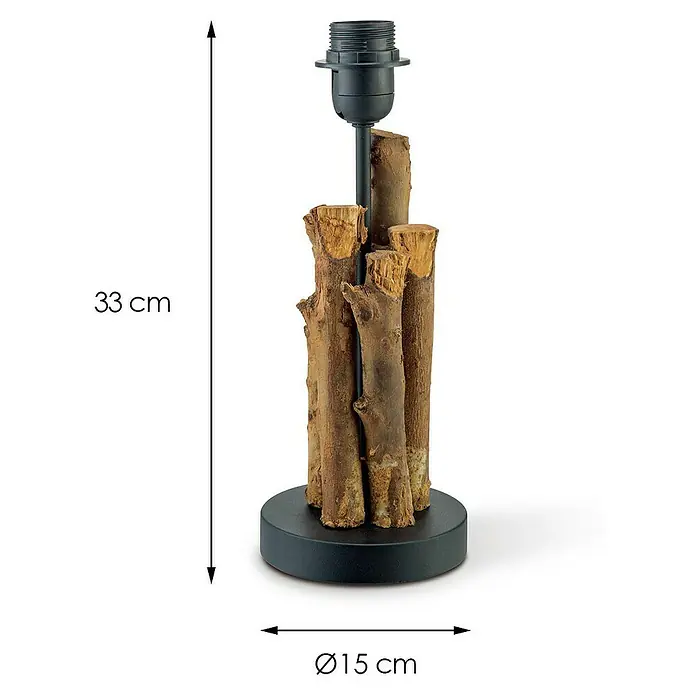 Home Sweet Home Lampvoet Bindy - 40 W, Kleur: Zwart, Hoogte: 33 cm