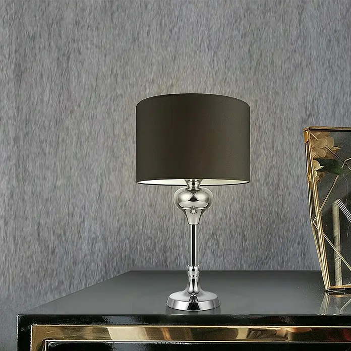 Home Sweet Home Lampvoet Bima - 40 W, Kleur: Chroom, Hoogte: 35,6 cm - Sfeeropname